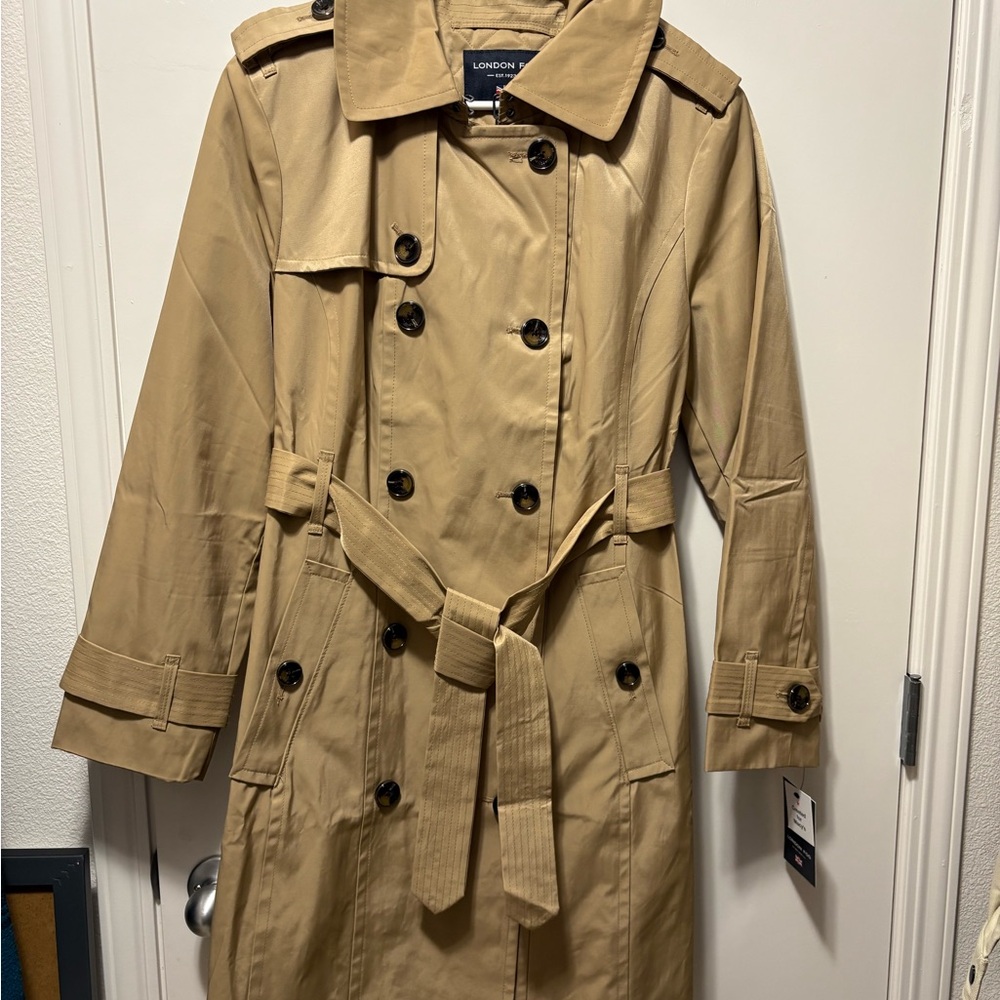 London Fog Classic Beige Trench Coat - Picture 2 of 6